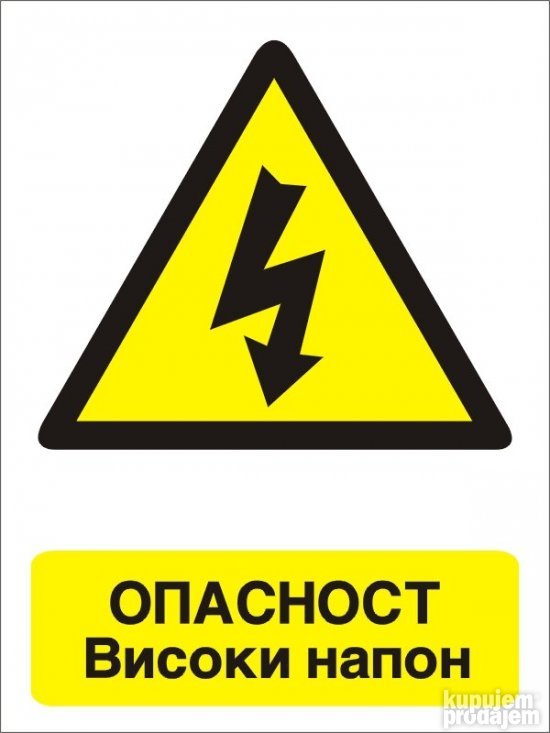 Nalepnica "Opasnost! Visok napon"