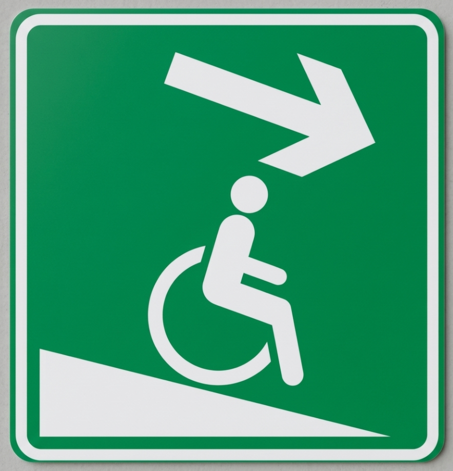 Nalepnica "Rampa za invalide / Pristup za osobe sa invaliditetom"